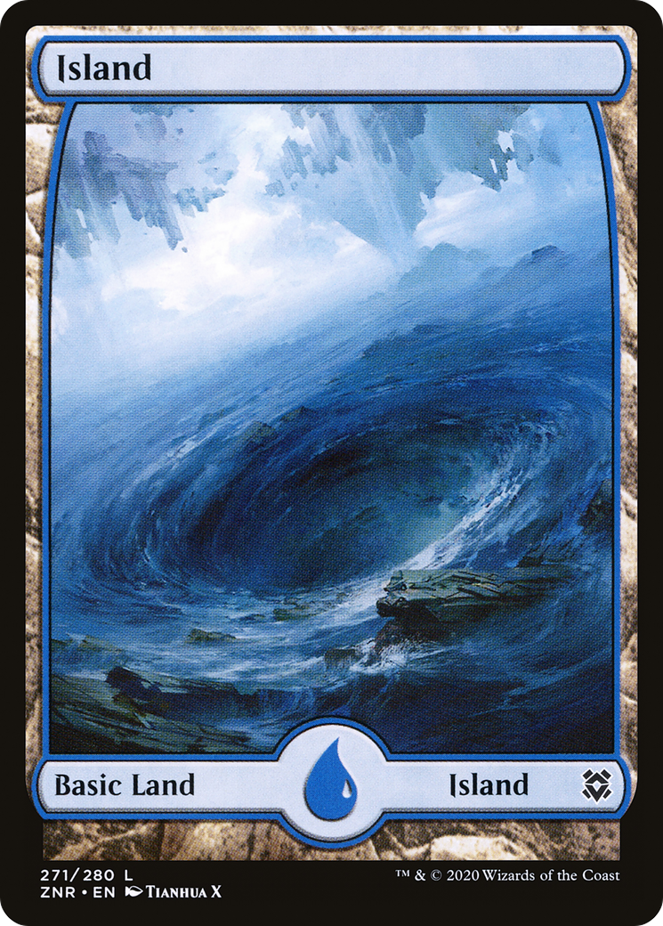 Island (271) - Full Art (ZNR-271) [Zendikar Rising] Foil