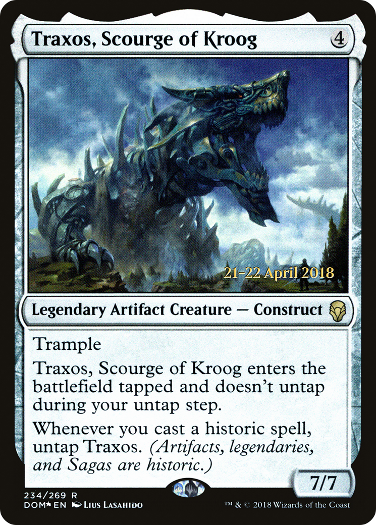 Traxos, Scourge of Kroog (PRE-234) [Dominaria Promos] Foil