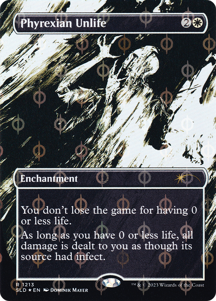 Phyrexian Unlife (Step-and-Compleat Foil) (SLD-1213) (Borderless) [Secret Lair Drop] Foil