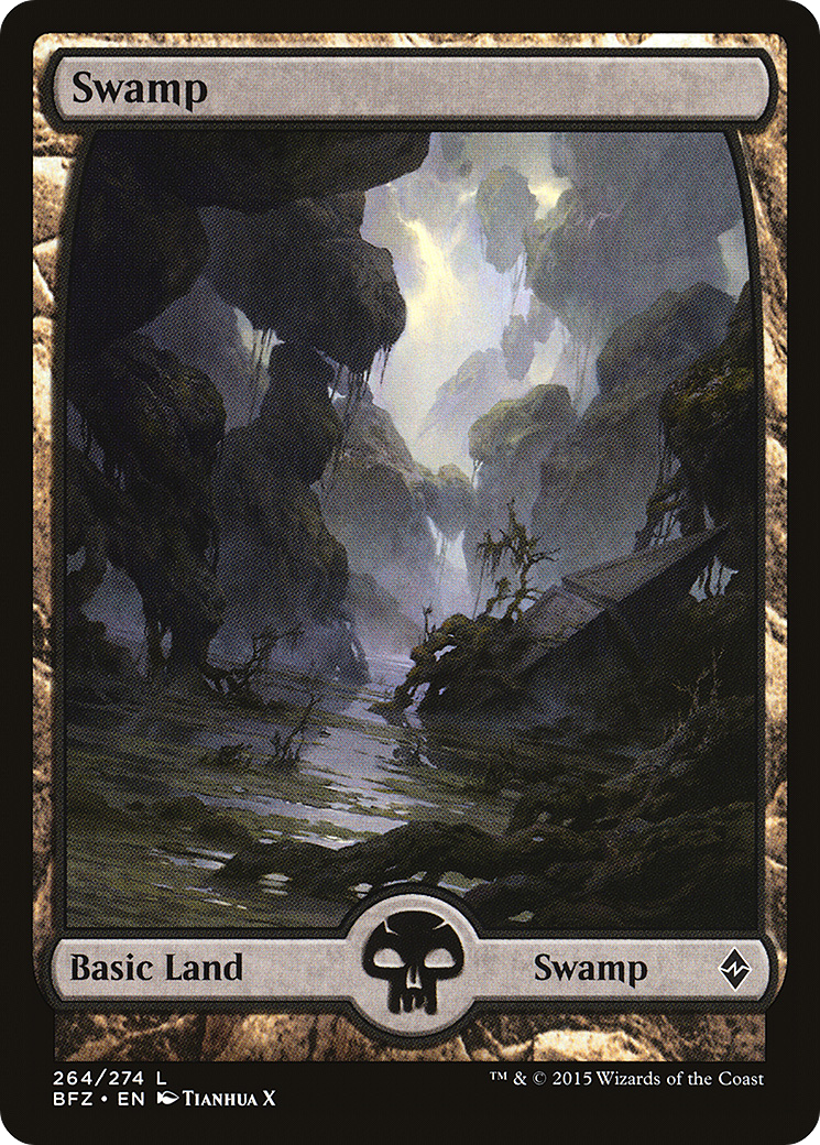 Swamp (264) - Full Art (BFZ-264) [Battle for Zendikar] Foil