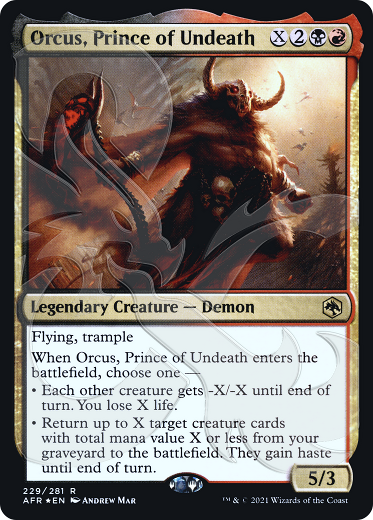 Orcus, Prince of Undeath (AFR&-229) [Adventures in the Forgotten Realms Promos] Foil