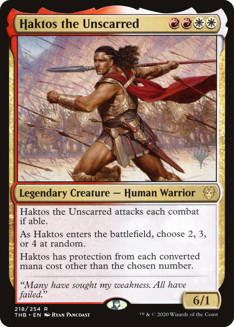 Haktos the Unscarred (PPTHB-218) [Promo Pack: Theros Beyond Death Promos]