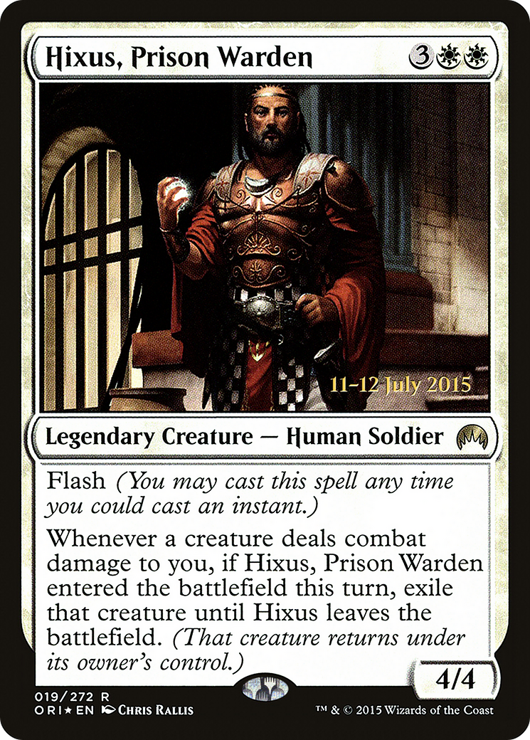 Hixus, Prison Warden (PRE-019) [Magic Origins Promos] Foil