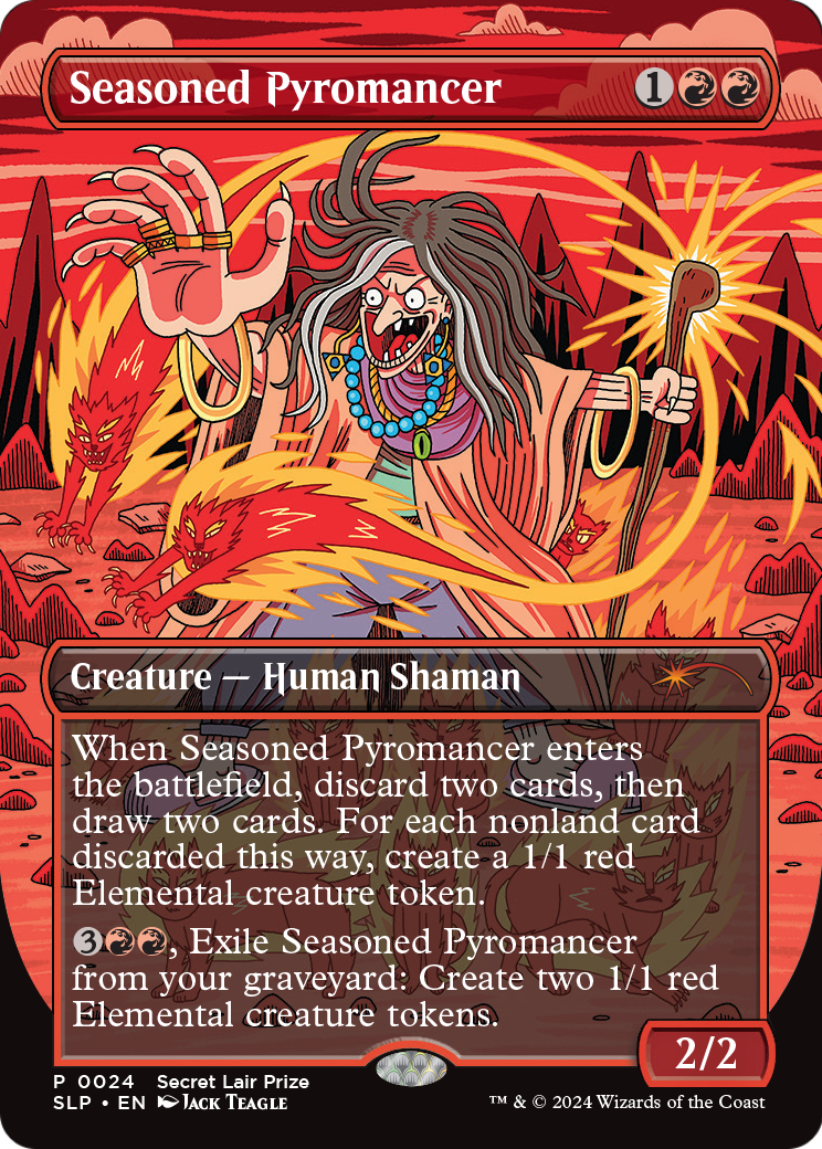 Seasoned Pyromancer (PTP-024) (Borderless) [Secret Lair Showdown]