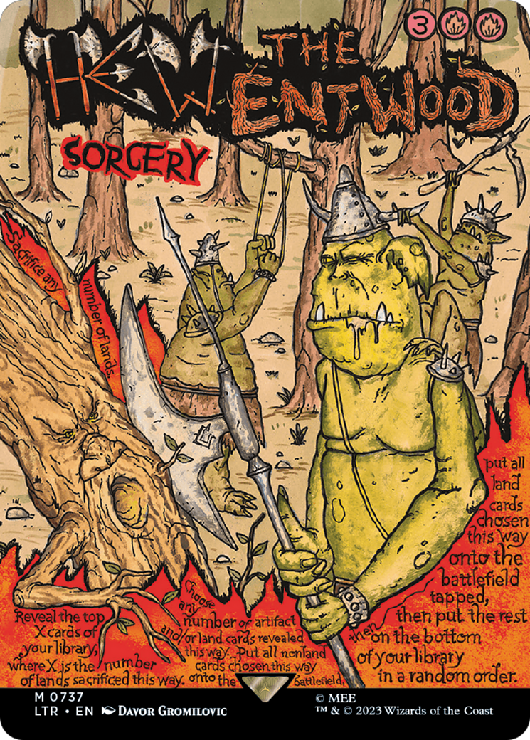 Hew the Entwood (Borderless Poster) (LTR-737) [The Lord of the Rings: Tales of Middle-earth] Foil