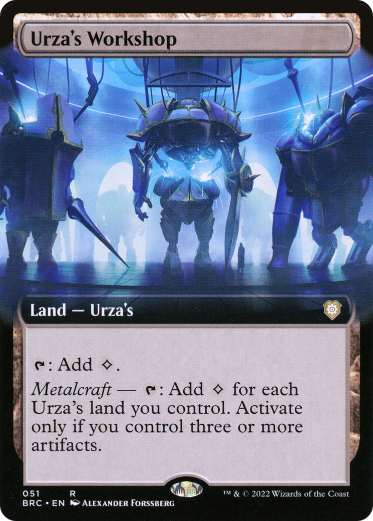 Urza's Workshop (Extended Art) (BRC-051) [The Brothers' War Commander] Foil