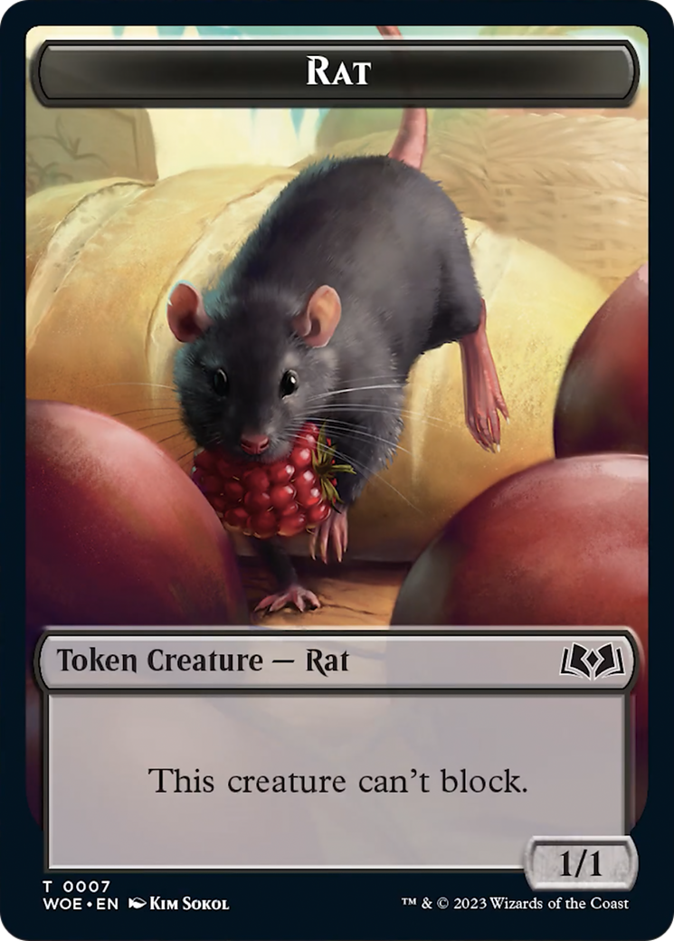 Rat (TWOE-007) [Wilds of Eldraine Tokens] Foil