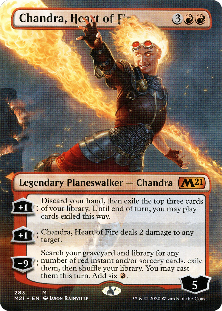 Chandra, Heart of Fire (Borderless) (M21-283) [Core Set 2021]