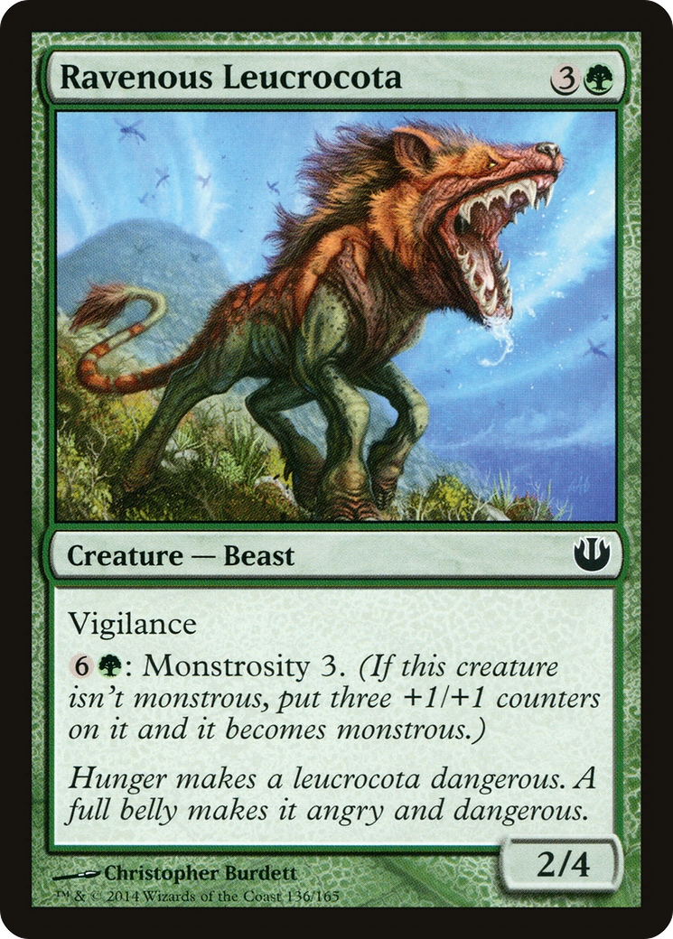 Ravenous Leucrocota (JOU-136) [Journey into Nyx] Foil