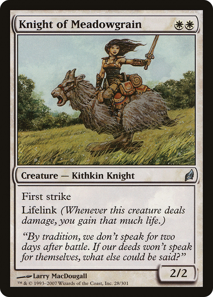 Knight of Meadowgrain (LRW-028) [Lorwyn] Foil