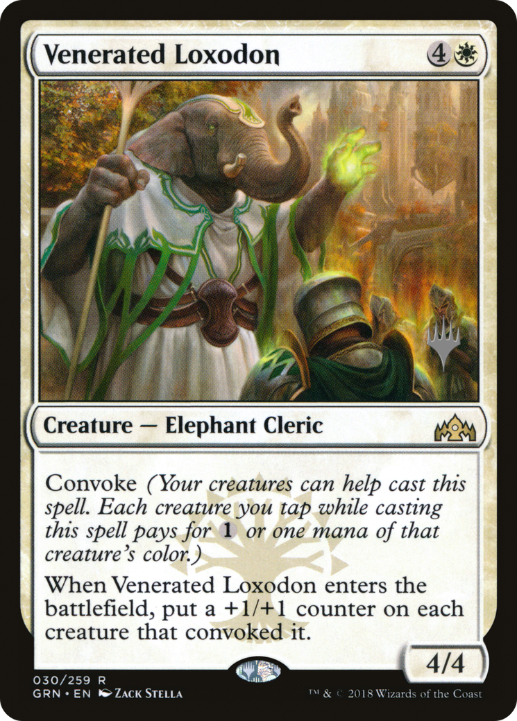 Venerated Loxodon (PPTHB-030) [Promo Pack: Guilds of Ravnica Promos]