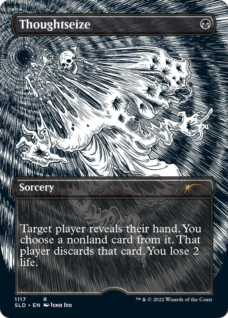 Thoughtseize (Borderless) (SLD-1117) [Secret Lair Drop]