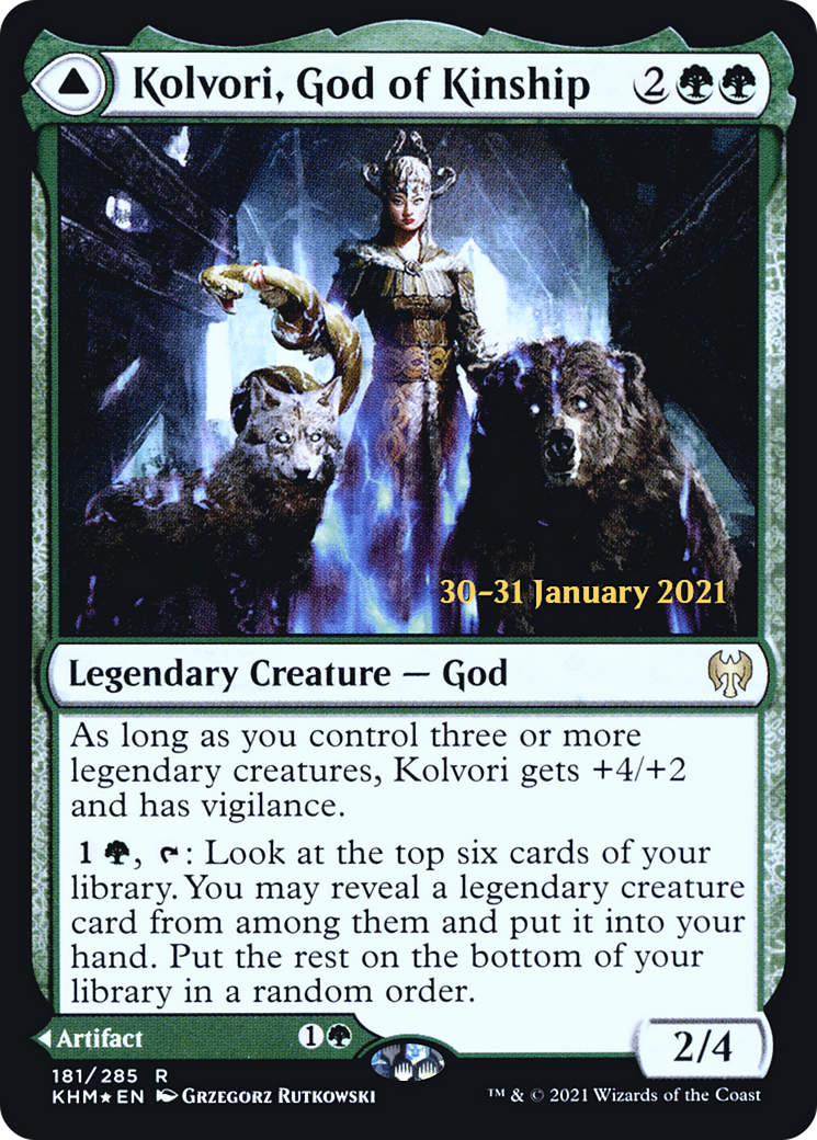 Kolvori, God of Kinship (PRE-181) [Kaldheim Promos] Foil