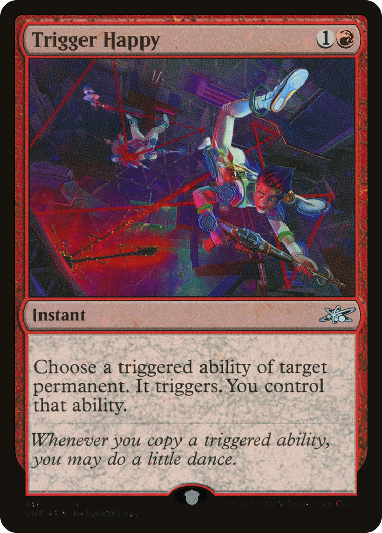 Trigger Happy (Galaxy Foil) (UNF-411) [Unfinity] Foil