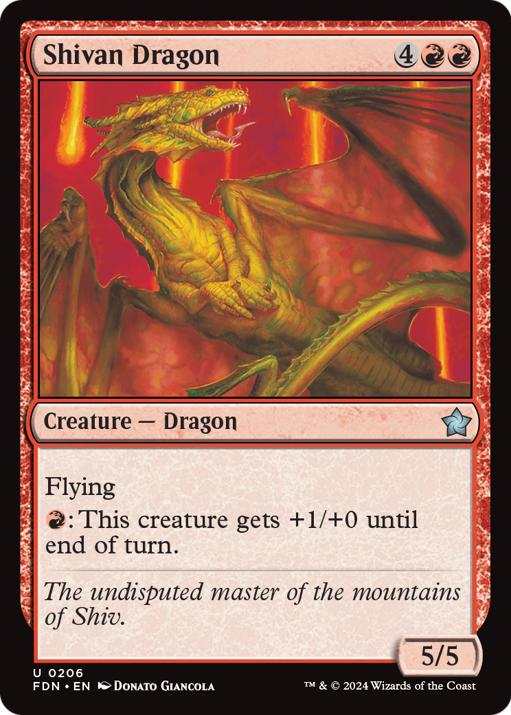 Shivan Dragon - Foil [Foundations]