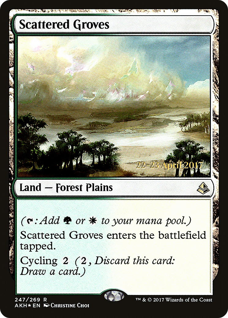 Scattered Groves (PRE-247) [Amonkhet Promos] Foil