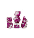 Gate Keeper Games - Halfsies Dice - 'Glitter Wine' 7 Die Set