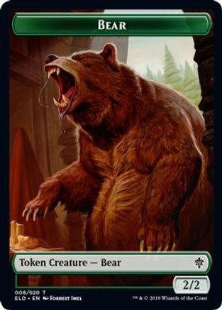 Bear // Food (015) Double-Sided Token (ELD-8 // 15) [Throne of Eldraine] Foil
