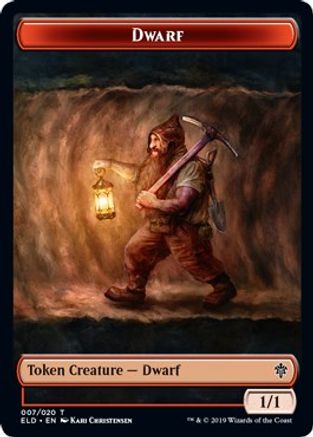 Dwarf // Food (016) Double-Sided Token (ELD-7 // 16) [Throne of Eldraine] Foil