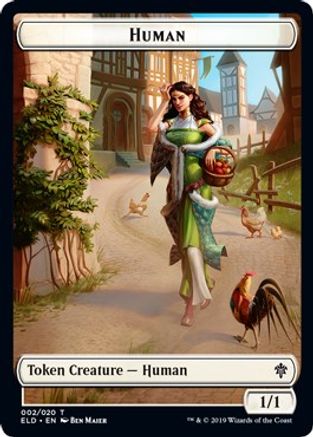 Human // Food (016) Double-Sided Token (ELD-2 // 16) [Throne of Eldraine] Foil