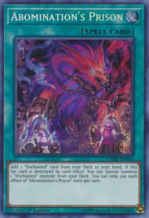 Abomination's Prison (Secret Rare) (CHIM-EN054) - Chaos Impact Unlimited