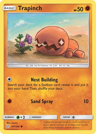 Trapinch (107/236) [SM  Cosmic Eclipse] Reverse Holofoil - Common