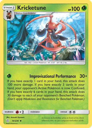 Kricketune (14/236) [SM  Cosmic Eclipse] Reverse Holofoil - Uncommon