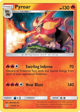 Pyroar (37/236) [SM  Cosmic Eclipse] - Uncommon
