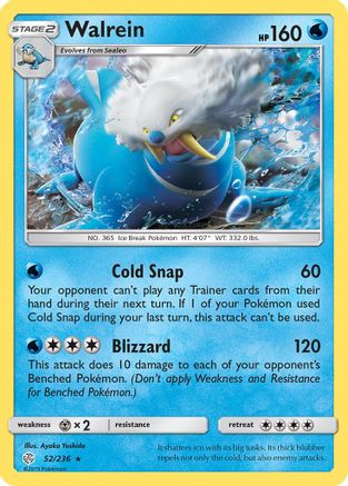 Walrein (52/236) [SM  Cosmic Eclipse] Reverse Holofoil - Rare
