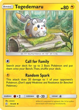 Togedemaru (073/236) [SM  Cosmic Eclipse] - Uncommon