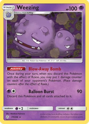 Weezing (077/236) [SM  Cosmic Eclipse] - Rare