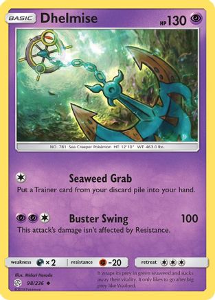 Dhelmise (098/236) [SM  Cosmic Eclipse] Reverse Holofoil - Uncommon