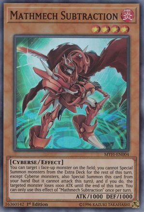 Mathmech Subtraction (Super Rare) (MYFI-EN004) - Mystic Fighters 1st Edition