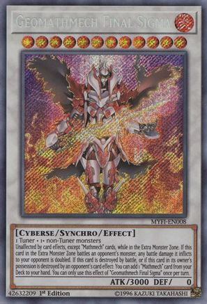 Geomathmech Final Sigma (Secret Rare) (MYFI-EN008) - Mystic Fighters 1st Edition