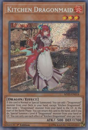 Kitchen Dragonmaid (Secret Rare) (MYFI-EN018) - Mystic Fighters 1st Edition