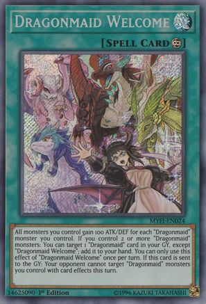 Dragonmaid Welcome (Secret Rare) (MYFI-EN024) - Mystic Fighters 1st Edition