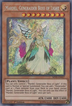 Mardel, Generaider Boss of Light (Secret Rare) (MYFI-EN027) - Mystic Fighters 1st Edition