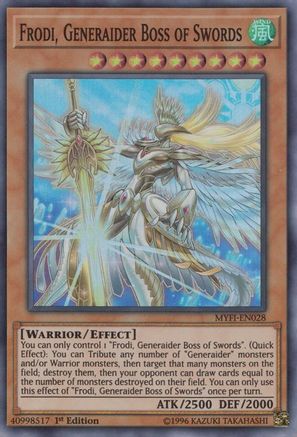 Frodi, Generaider Boss of Swords (Super Rare) (MYFI-EN028) - Mystic Fighters 1st Edition