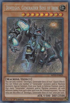Dovelgus, Generaider Boss of Iron (Secret Rare) (MYFI-EN029) - Mystic Fighters 1st Edition