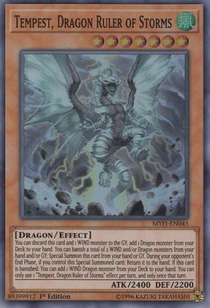 Tempest, Dragon Ruler of Storms (Super Rare) (MYFI-EN045) - Mystic Fighters 1st Edition