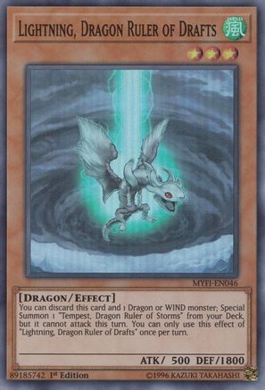 Lightning, Dragon Ruler of Drafts (Super Rare) (MYFI-EN046) - Mystic Fighters 1st Edition