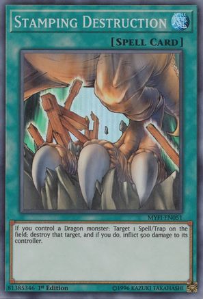 Stamping Destruction (Super Rare) (MYFI-EN051) - Mystic Fighters 1st Edition