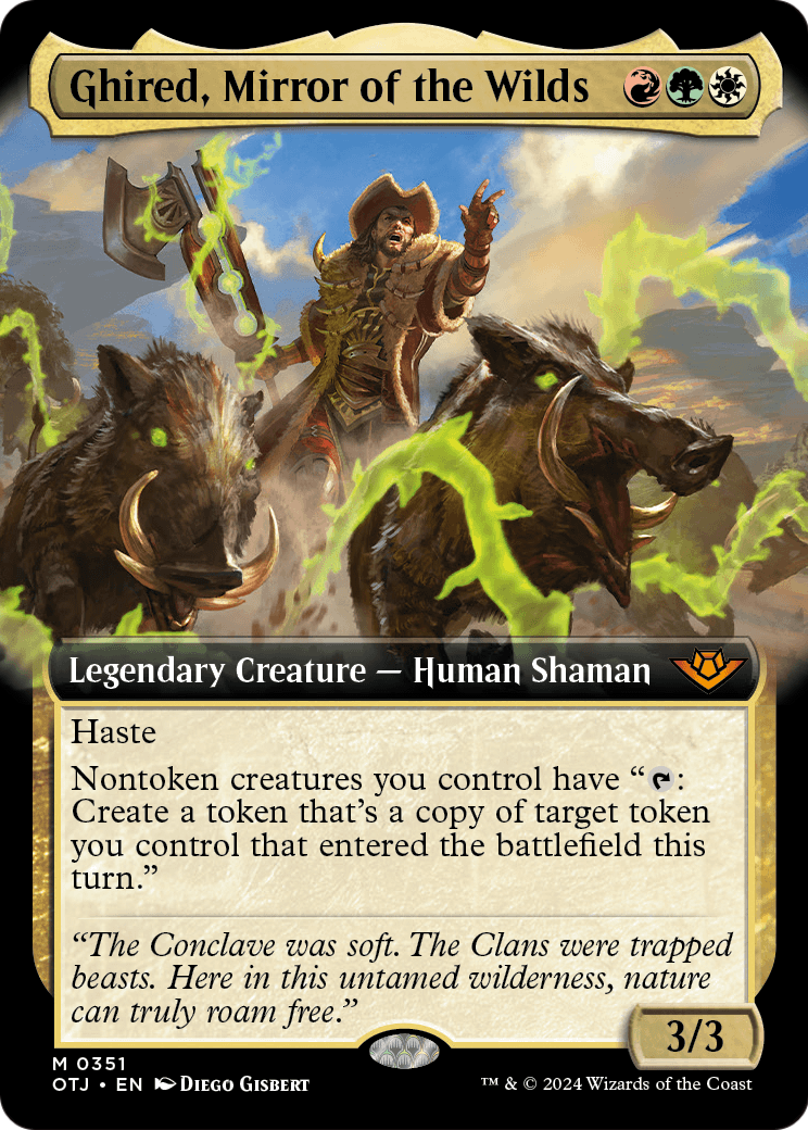 Ghired, Mirror of the Wilds (Extended Art) (OTJ-351) [Outlaws of Thunder Junction]