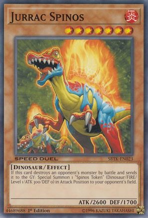 Jurrac Spinos (Common) (SBTK-EN023) - Speed Duel: Trials of the Kingdom 1st Edition