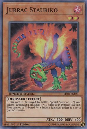 Jurrac Stauriko (Super Rare) (SBTK-EN024) - Speed Duel: Trials of the Kingdom 1st Edition
