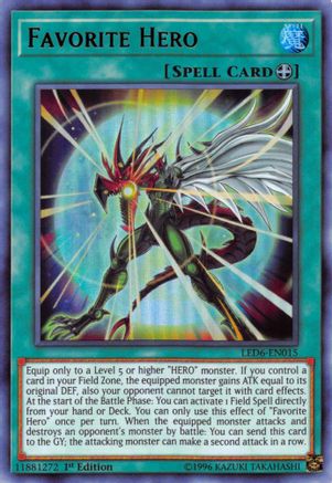 Favorite Hero (Ultra Rare) (LED6-EN015) - Legendary Duelists: Magical Hero 1st Edition