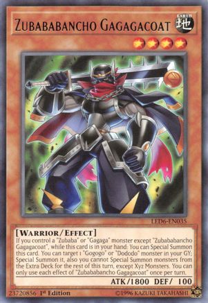 Zubababancho Gagagacoat (Rare) (LED6-EN035) - Legendary Duelists: Magical Hero Unlimited
