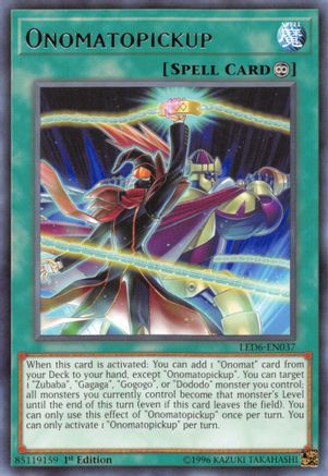 Onomatopickup (Rare) (LED6-EN037) - Legendary Duelists: Magical Hero 1st Edition