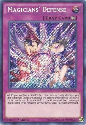 Magicians' Defense (Secret Rare) (MVP1-ENS28) - The Dark Side of Dimensions Movie Pack: Secret Edition 1st Edition