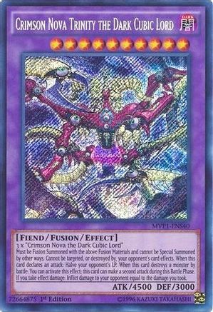 Crimson Nova Trinity the Dark Cubic Lord (Secret Rare) (MVP1-ENS40) - The Dark Side of Dimensions Movie Pack: Secret Edition 1st Edition